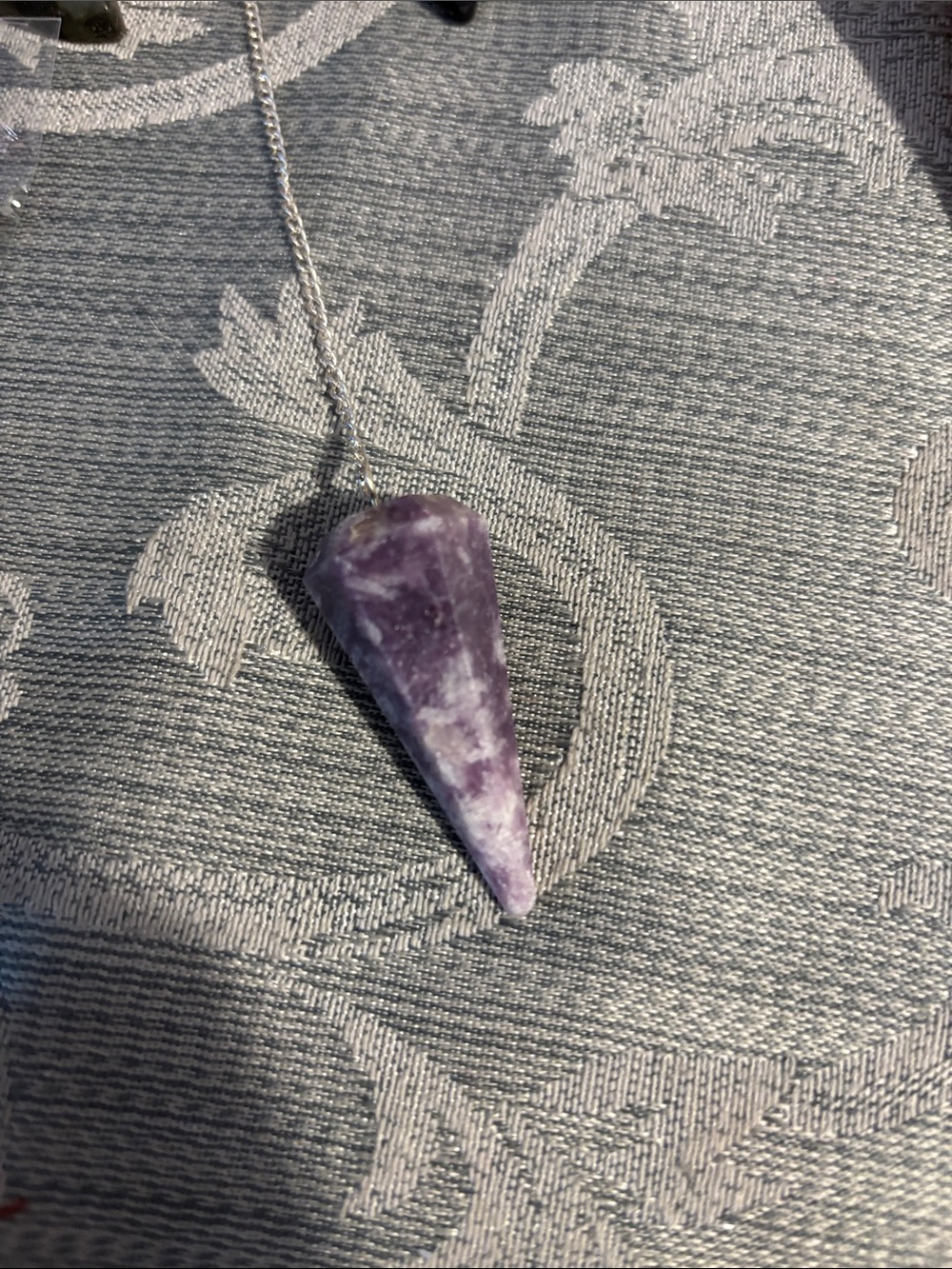 Purple Stone Pendulum Necklace